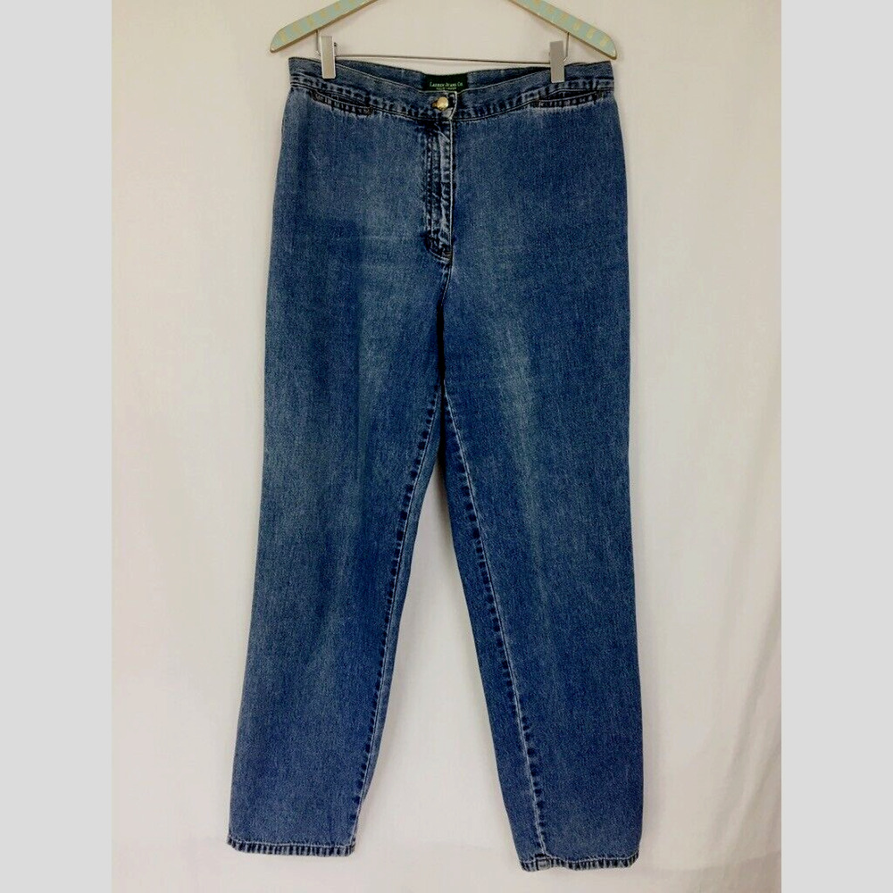 Vintage Ralph Lauren Jeans 14 Womens High Waist Flat Front Tapered 34x31 90s Y2K